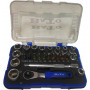 BATO Socket wrench/bit set  1/4" 6 edge, 25 parts.