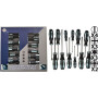 BATO Screwsdriver set slot/Torx/Ph/Pz 12 parts.